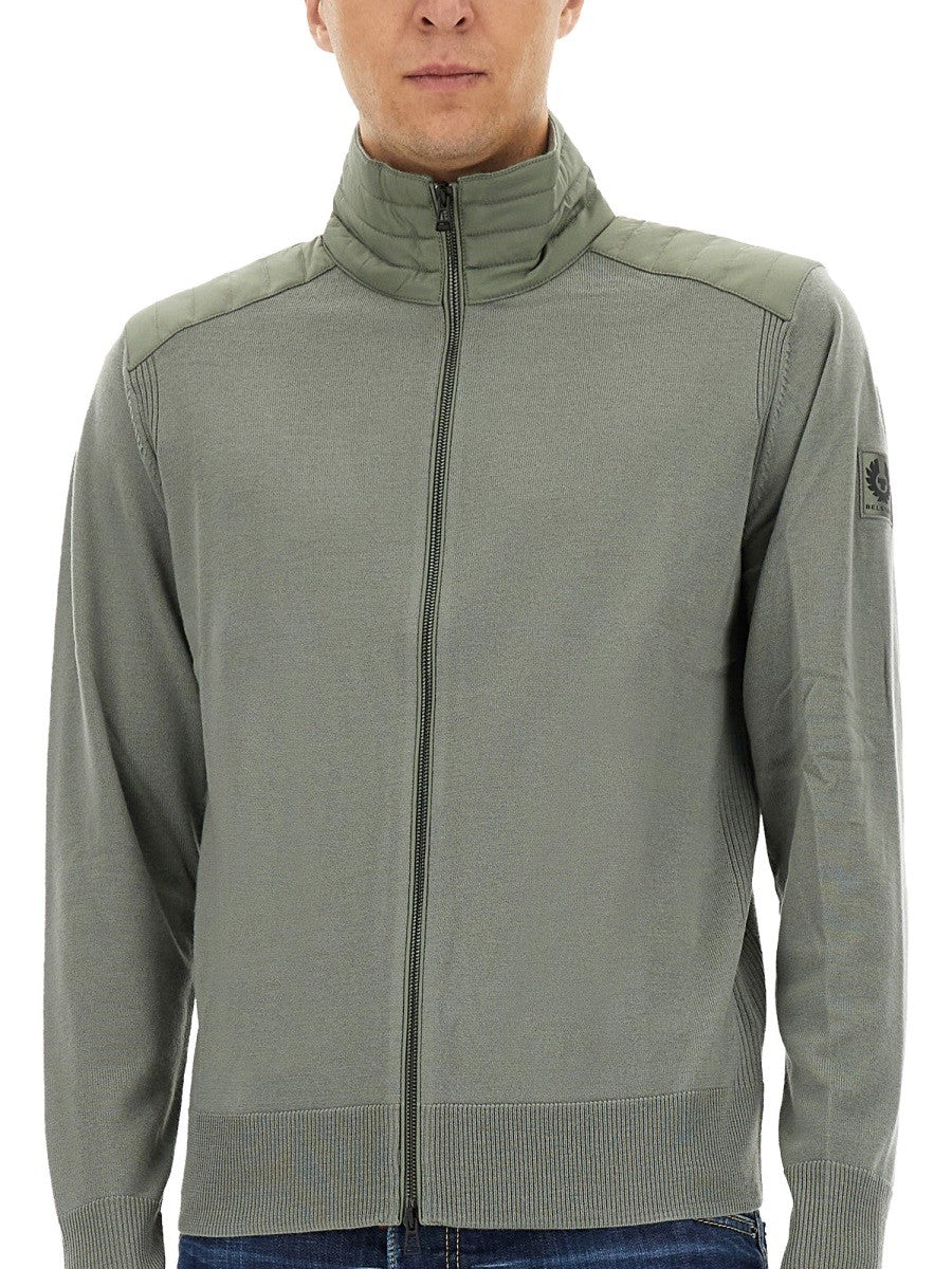 BELSTAFF "KELBY" CARDIGAN WITH ZIPPER