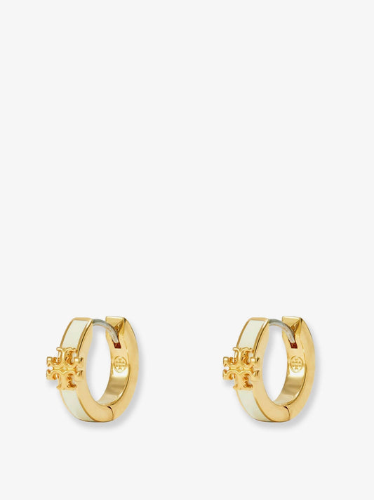 Tory Burch Kira Huggie brass earrings