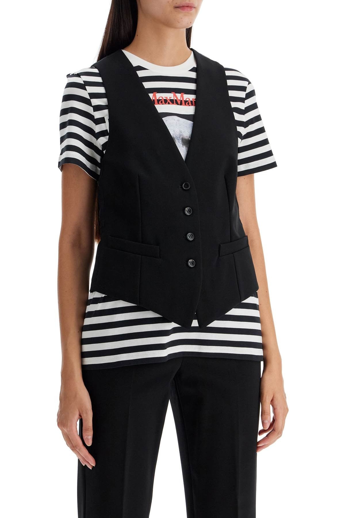 Max Mara 'kiwi' jersey vest