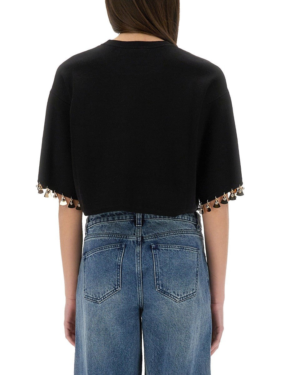 RABANNE KNIT CROP T-SHIRT