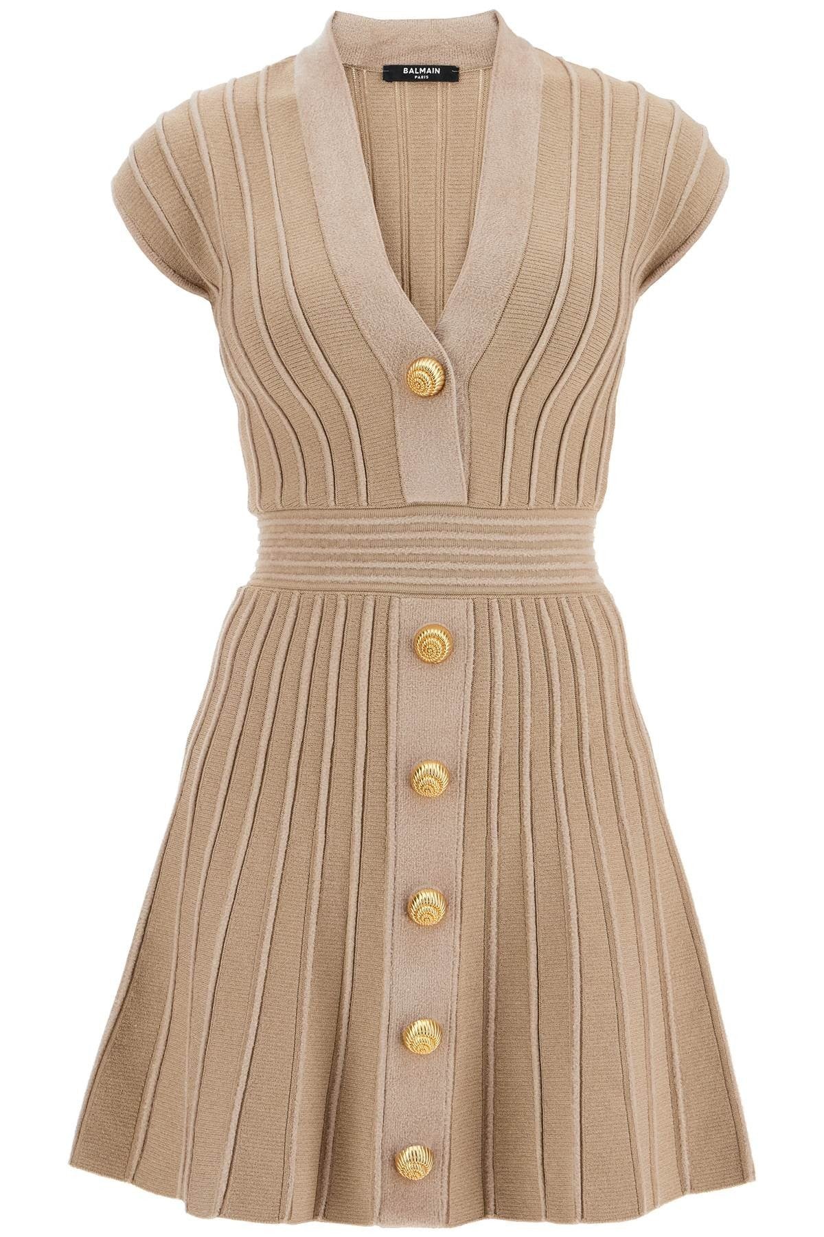 Balmain "knit dress with buttons"