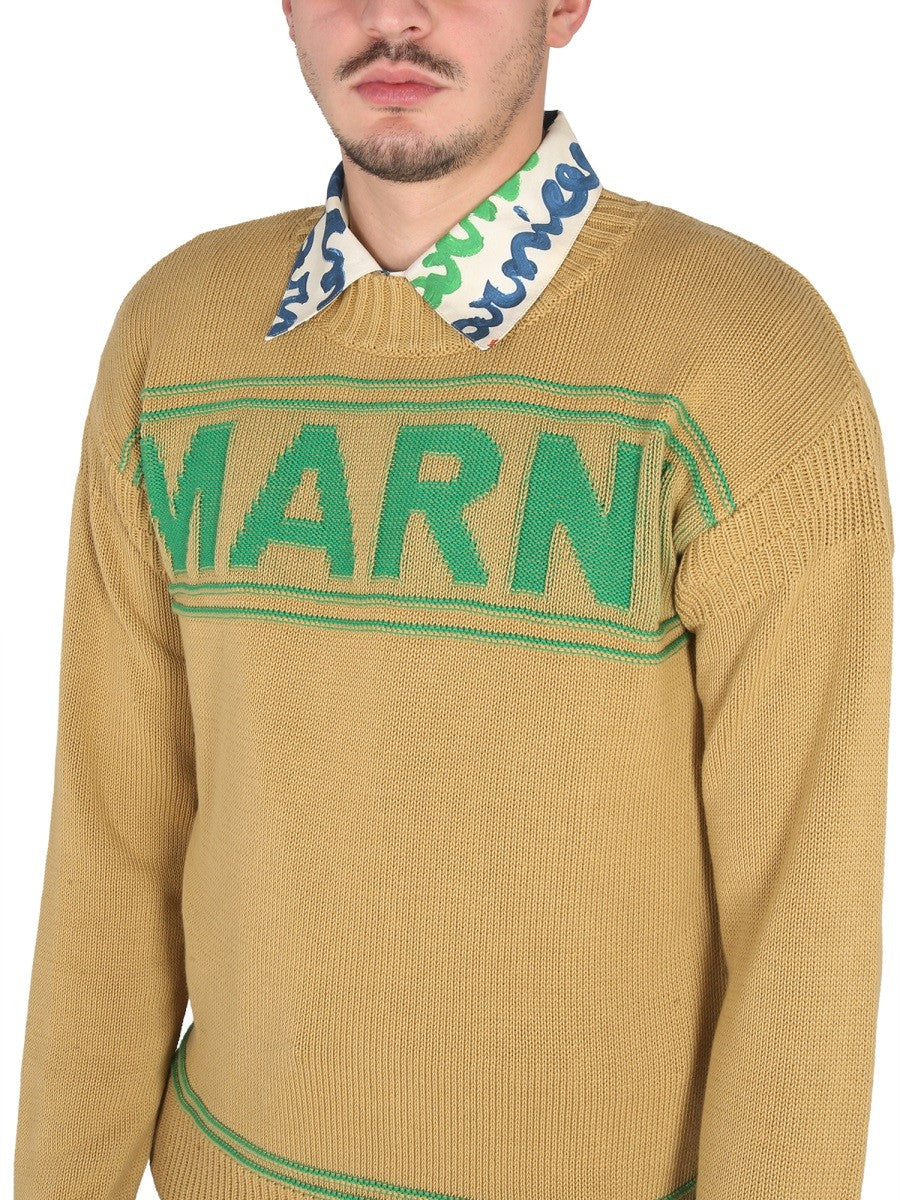 Marni KNIT SWEATSHIRT WITH LOGO