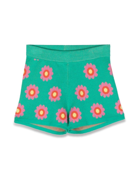 stella mccartney knitted flower shorts