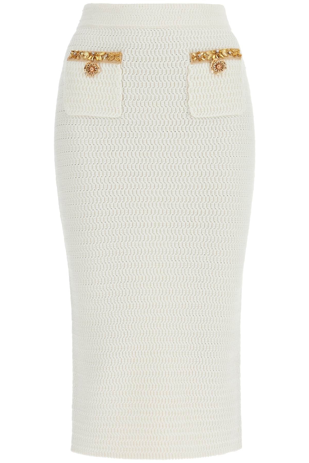 SELF PORTRAIT 'knitted lurex midi skirt