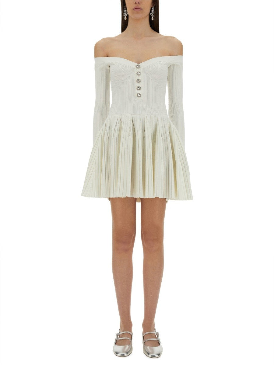 SELF-PORTRAIT KNITTED MINI DRESS