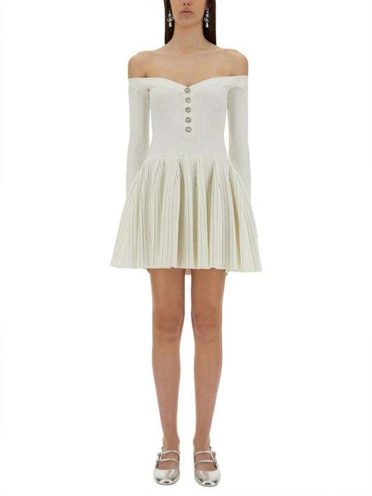 SELF-PORTRAIT KNITTED MINI DRESS