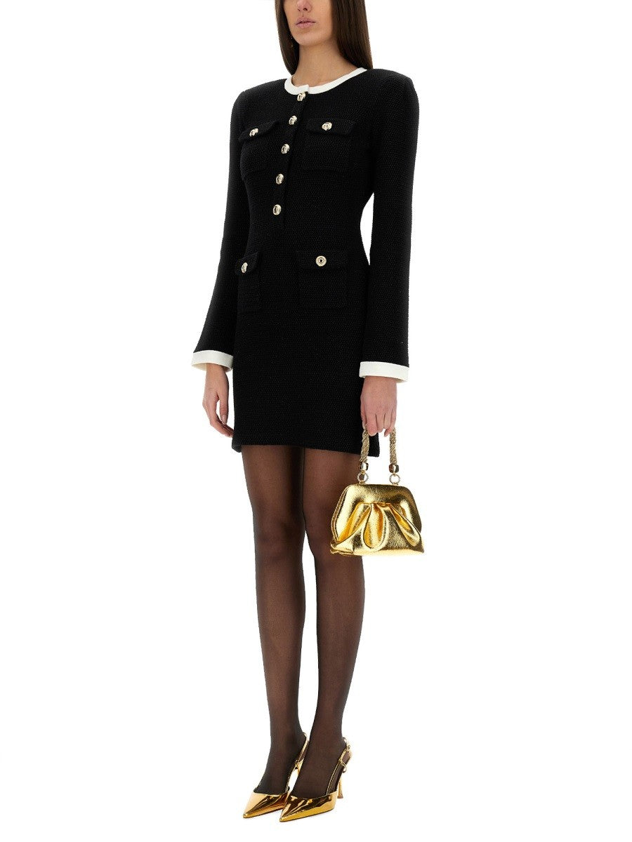 SELF-PORTRAIT KNITTED MINI DRESS