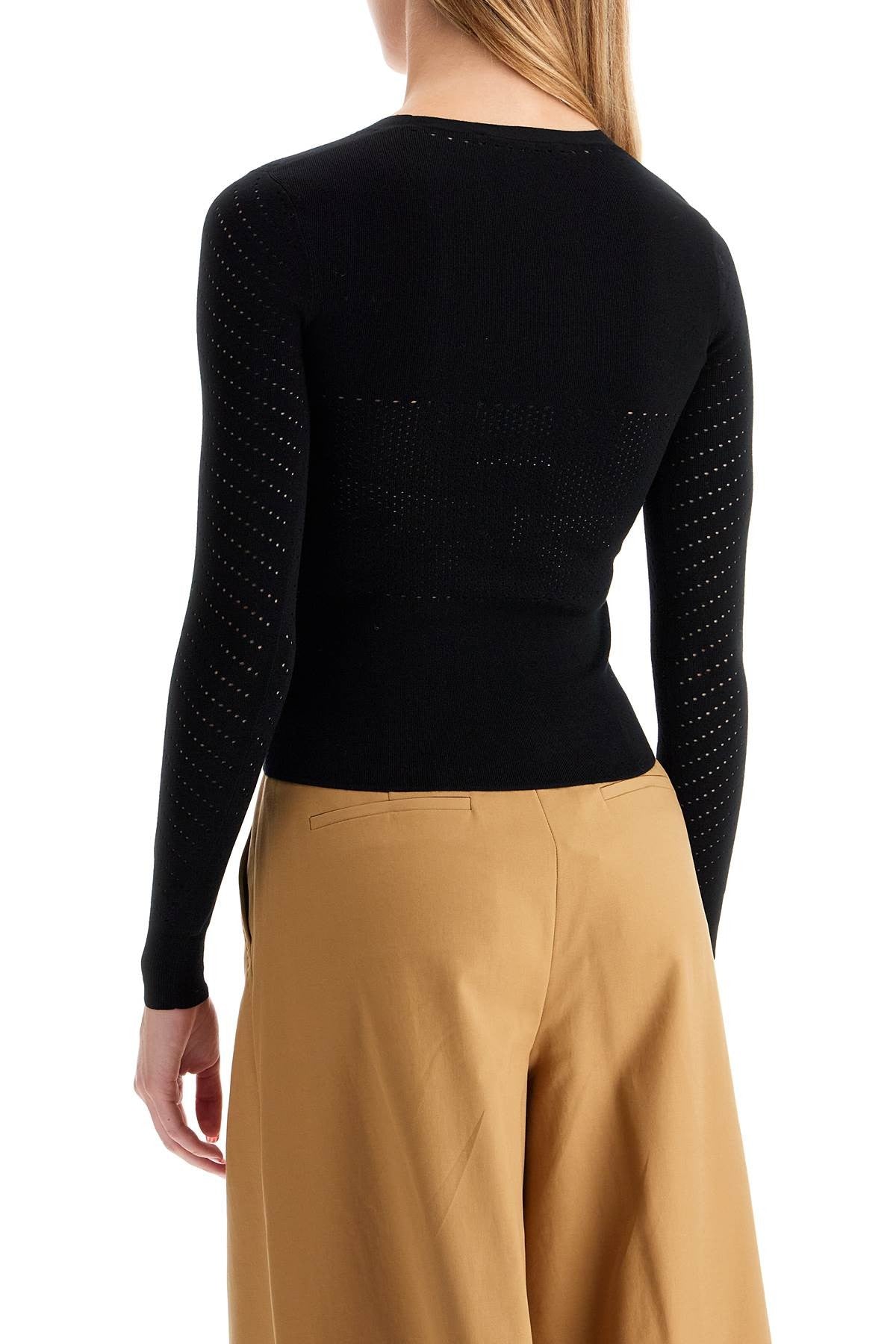 Max Mara knitted sweater with perforated details '