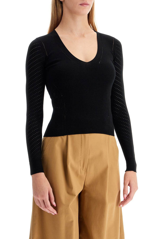 Max Mara knitted sweater with perforated details '