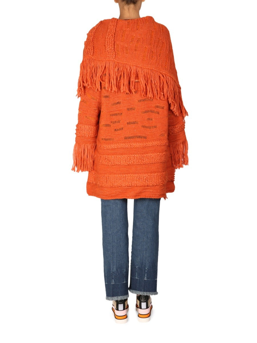 stella mccartney KNITTED TEXTURED COAT