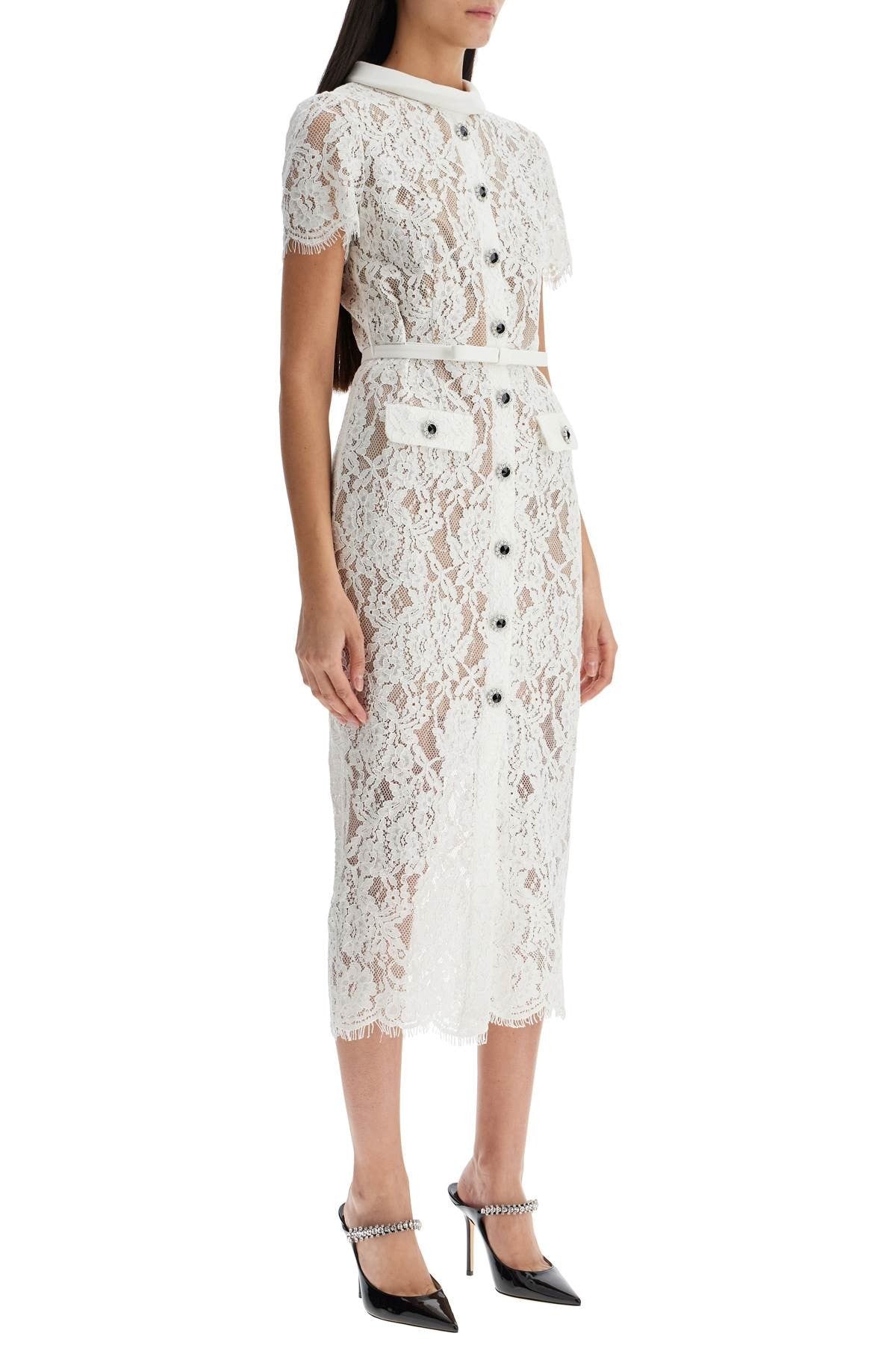 SELF PORTRAIT lace dress with belt