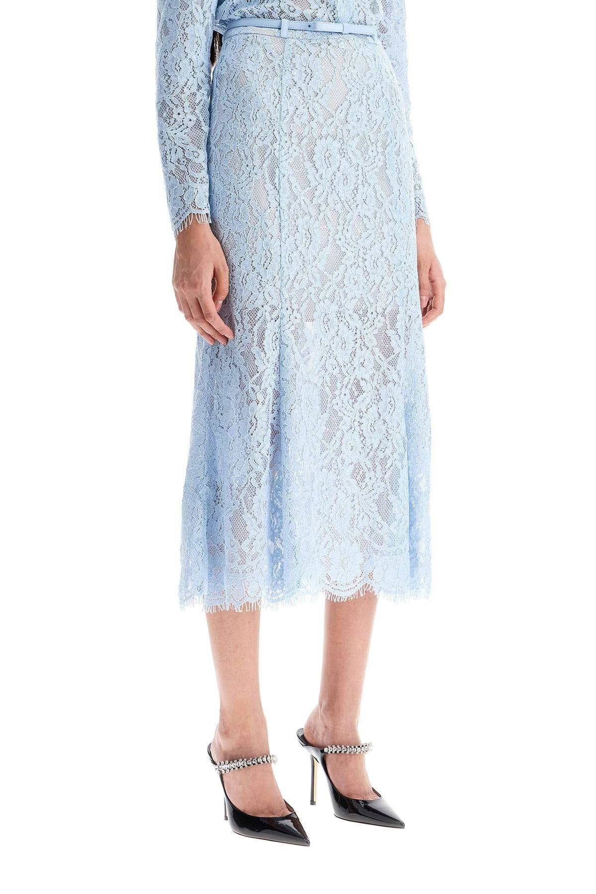 SELF PORTRAIT lace midi skirt in seven