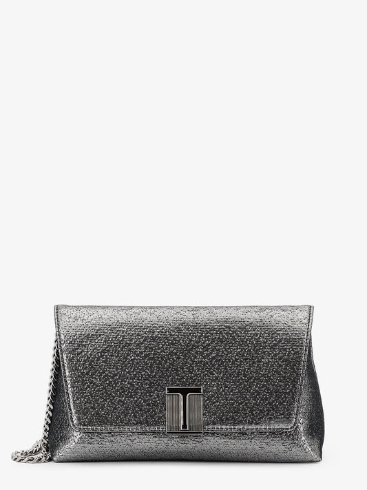 TOM FORD Laminated pochette with chain shoulder strap