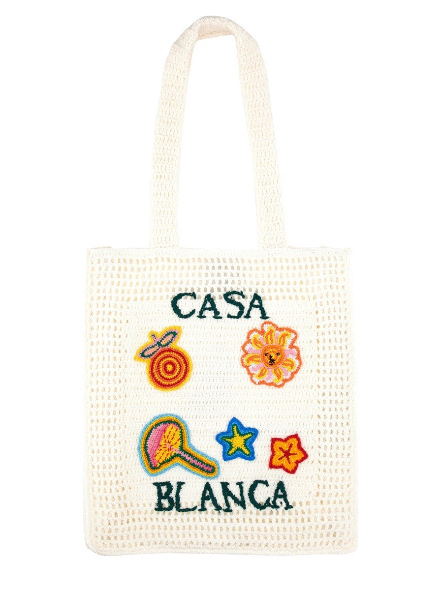 CASABLANCA LARGE CROCHET BAG