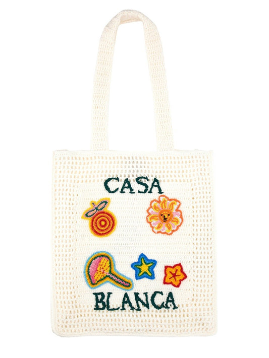 CASABLANCA LARGE CROCHET BAG