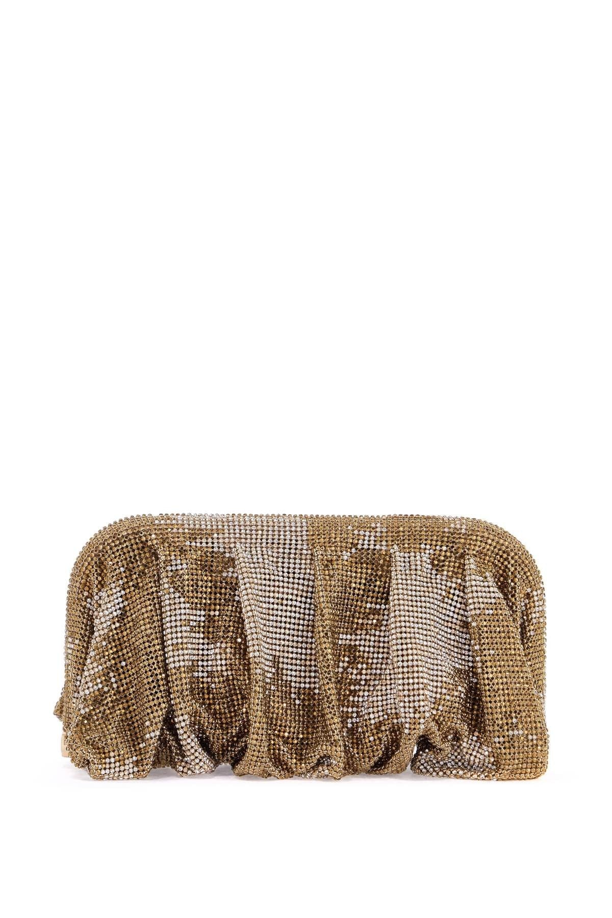 BENEDETTA BRUZZICHES large gold rhinestone net bag