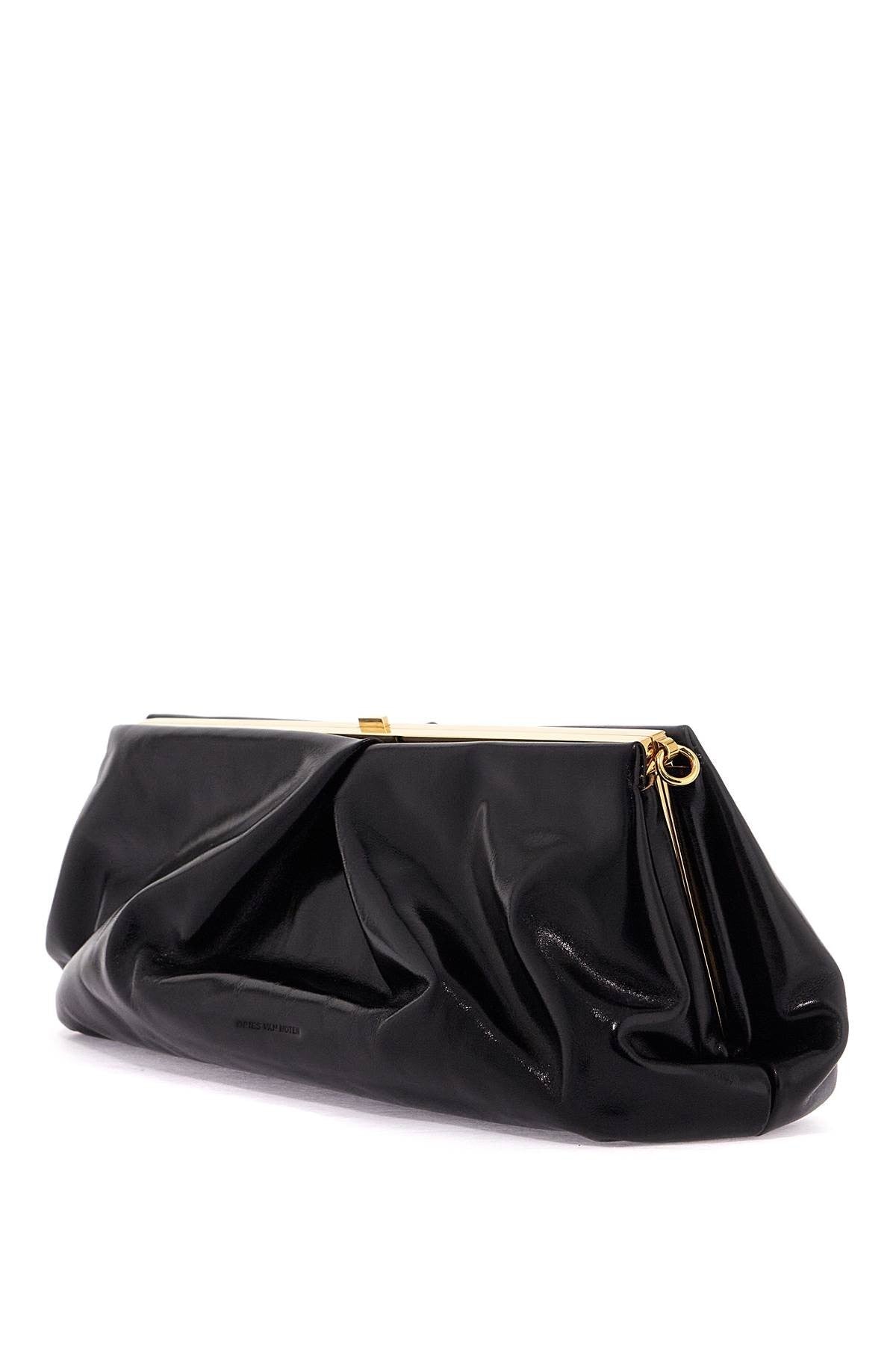 Dries Van Noten large naplak clutch bag