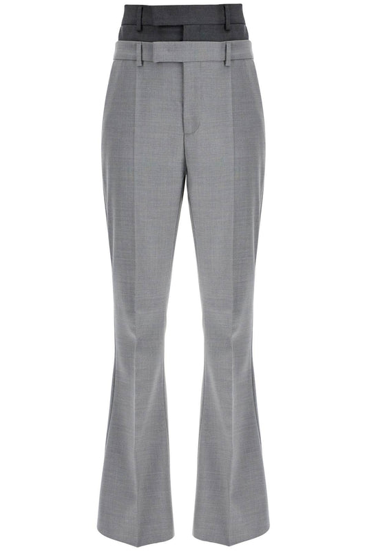 Sportmax layered effect flared pants