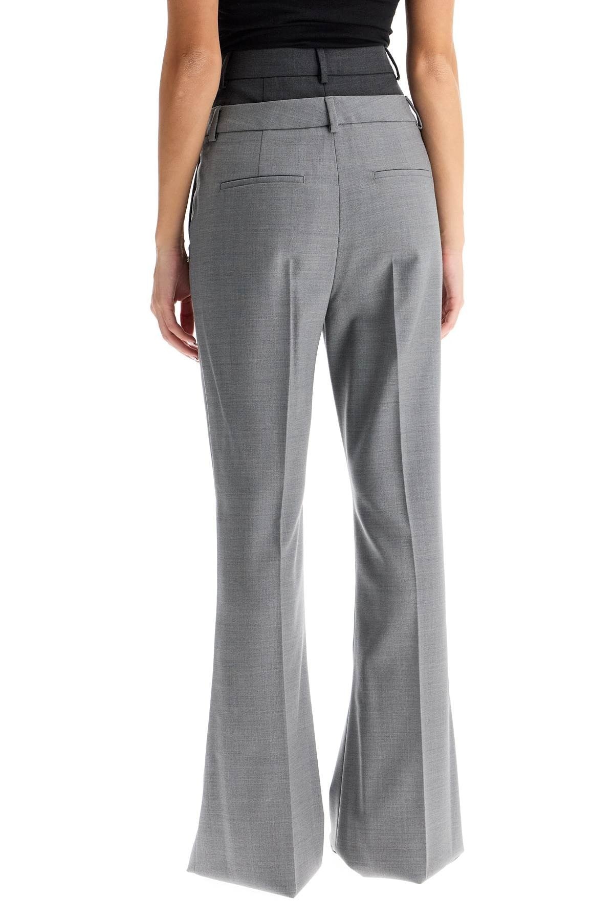 Sportmax layered effect flared pants