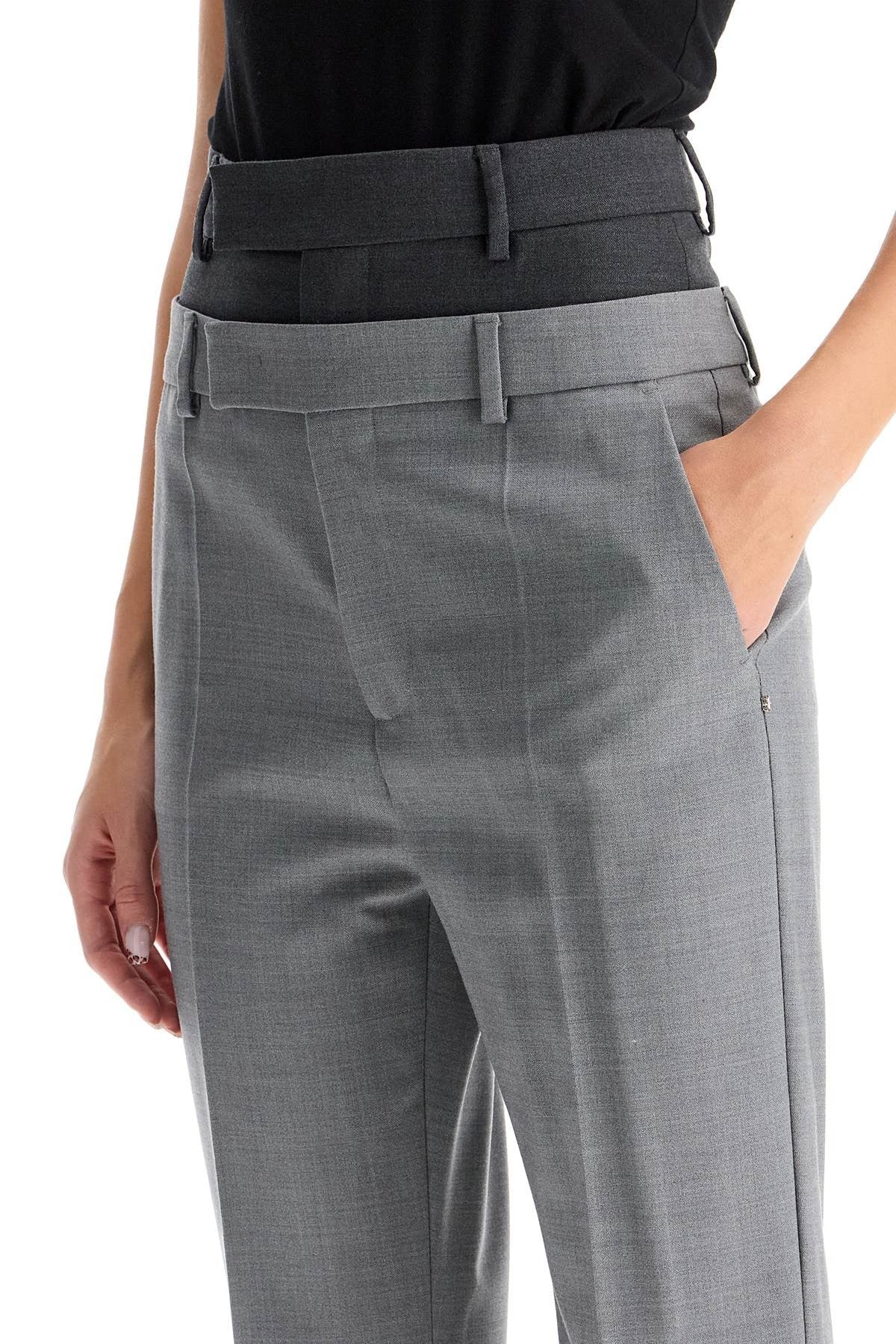 Sportmax layered effect flared pants