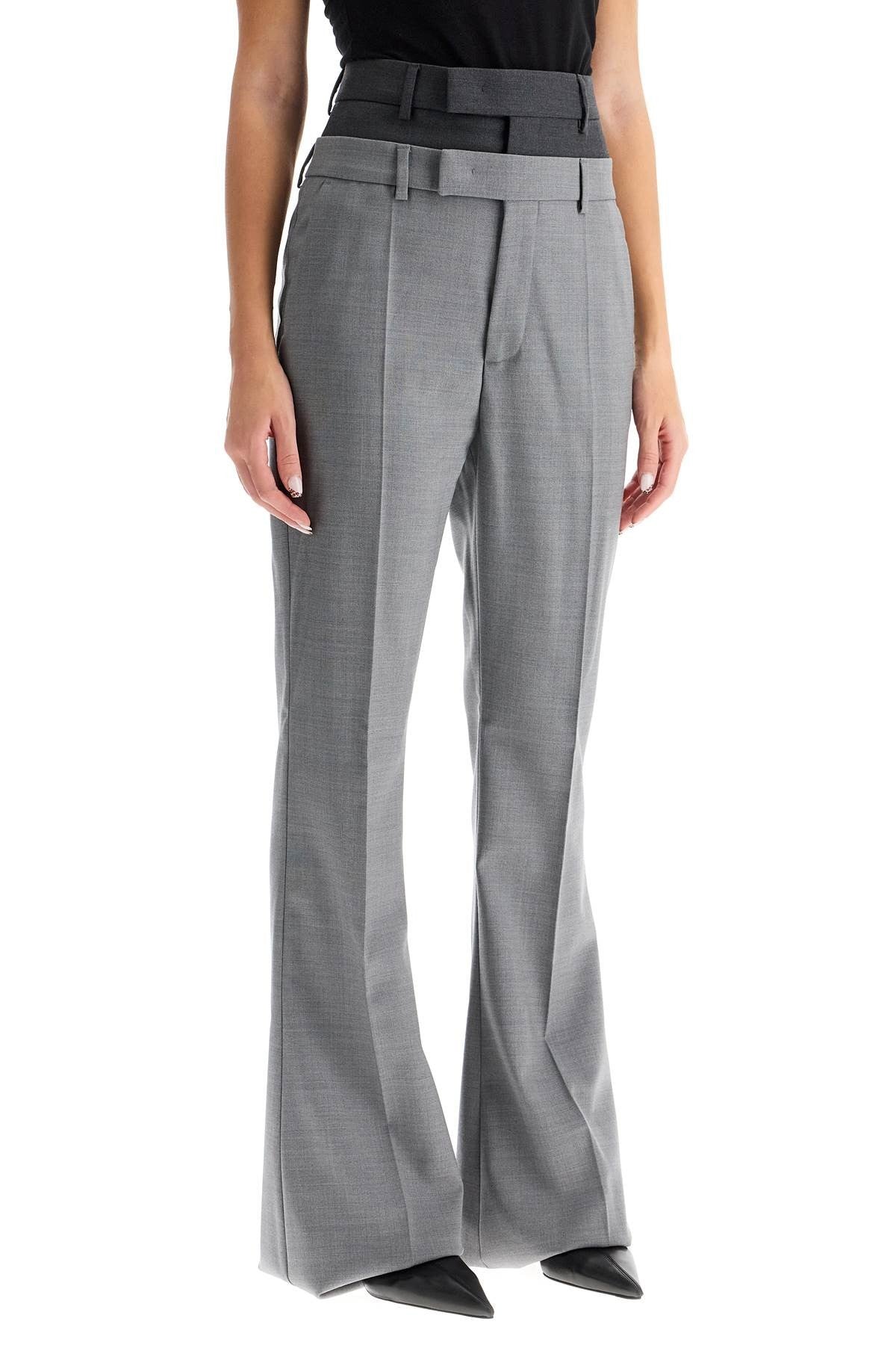 Sportmax layered effect flared pants