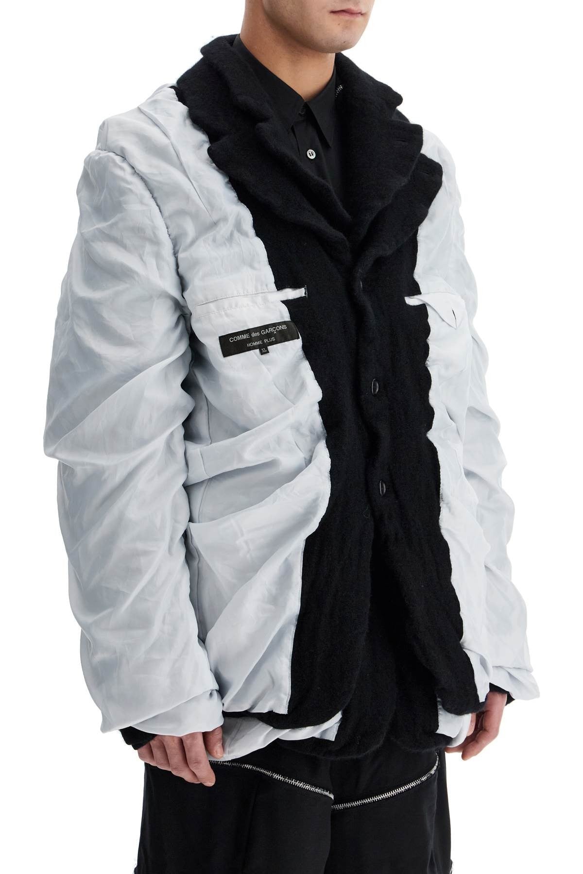 COMME DES GARCONS HOMME PLUS layered jacket with inside out effect