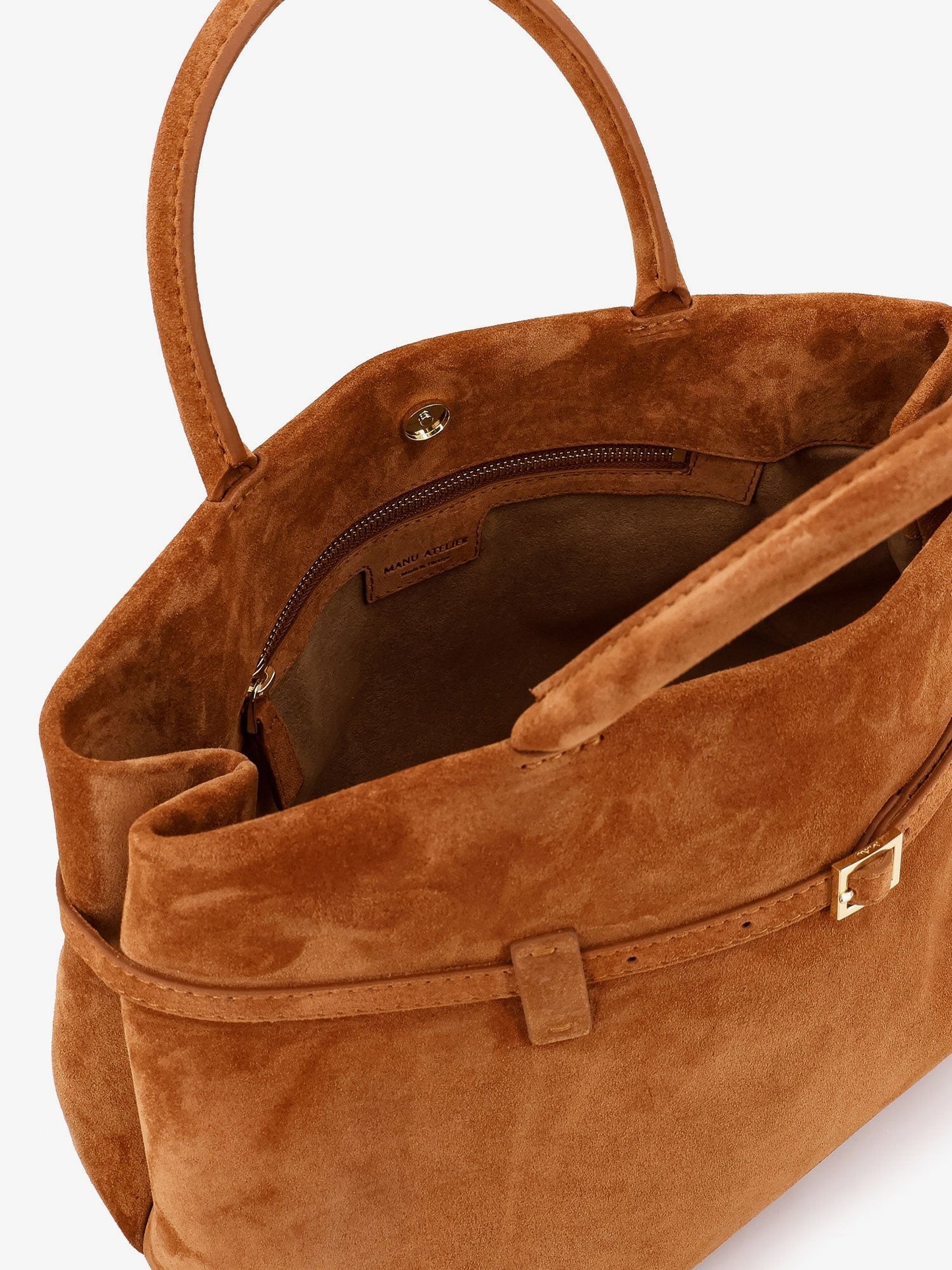 MANU ATELIER Le Cambon 35 suede shoulder bag