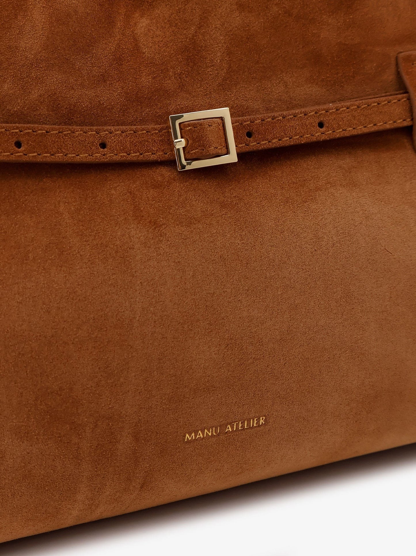 MANU ATELIER Le Cambon East West suede shoulder bag