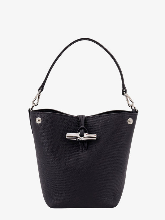 LONGCHAMP PARIS Le roseau leather bag with lateral snap buttons