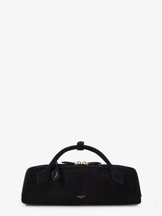 ALAIA Le Teckel Small suede shoulder bag