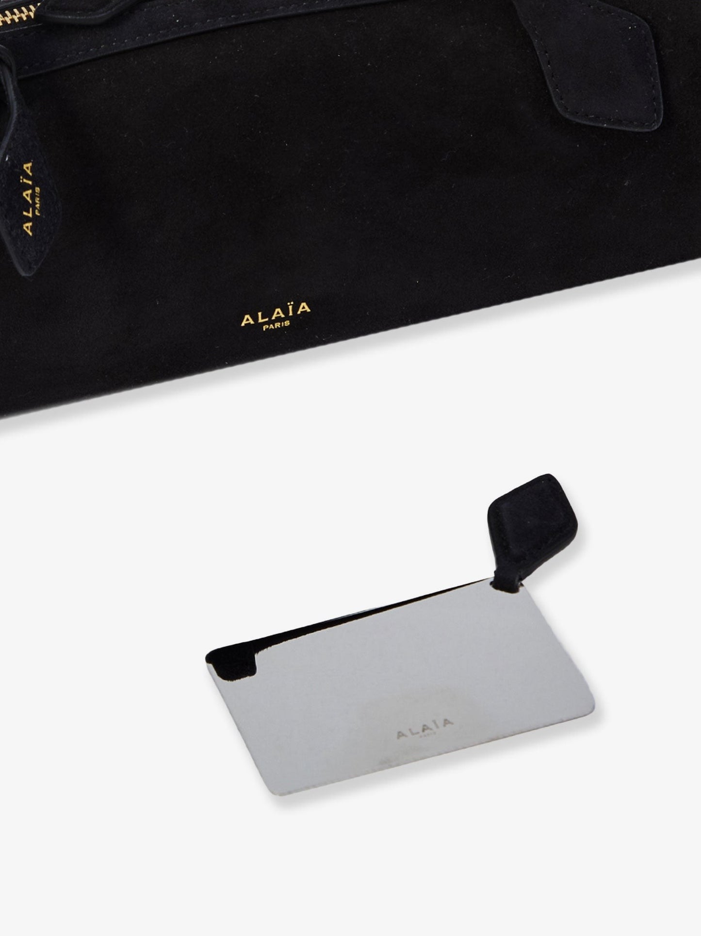 ALAIA Le Teckel Small suede shoulder bag