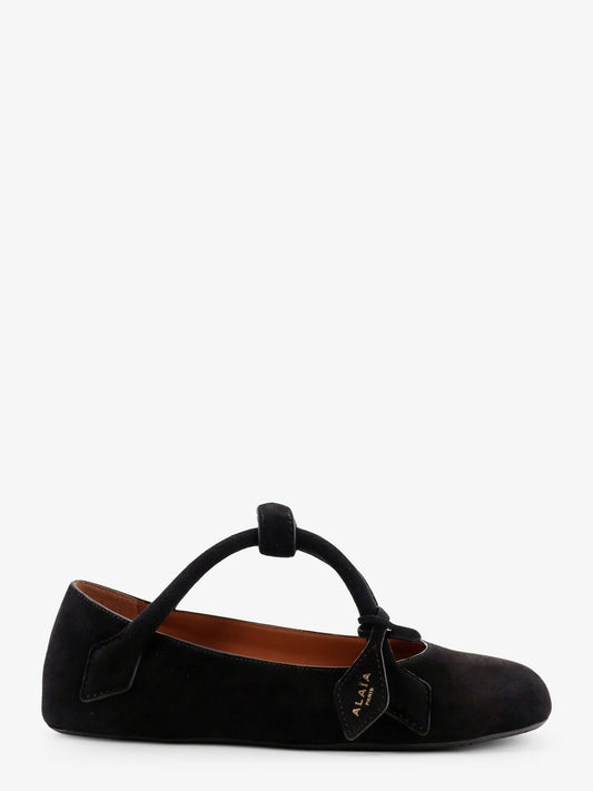 ALAIA Le Teckel Suede Ballet Flats