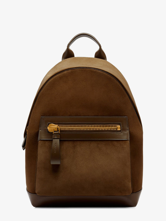 TOM FORD Leather and suede backpack