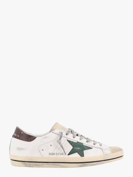 Golden Goose Deluxe Brand Leather and suede sneakers with used effect