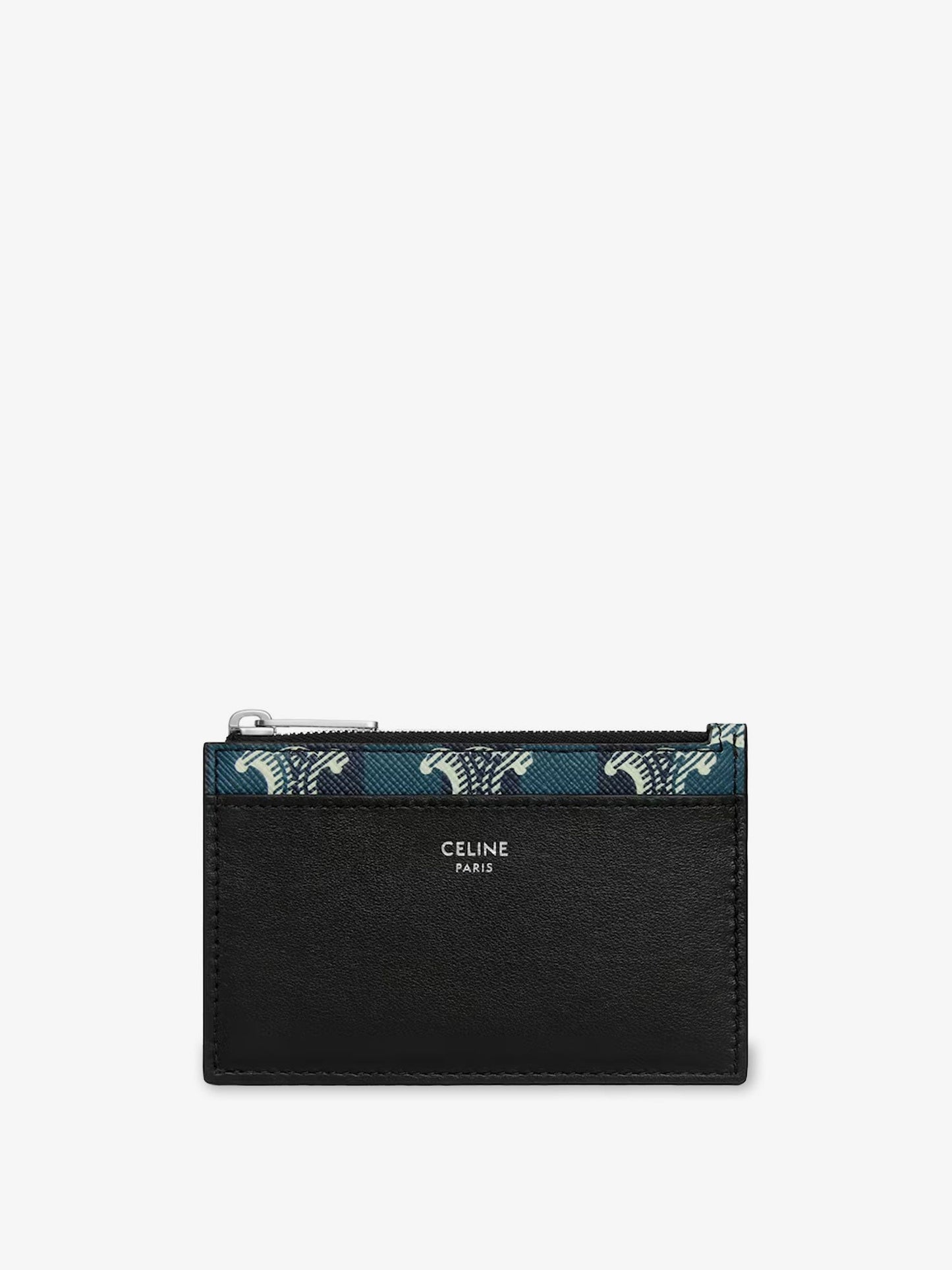 Celine Leather and Triomphe coated canvas card holder