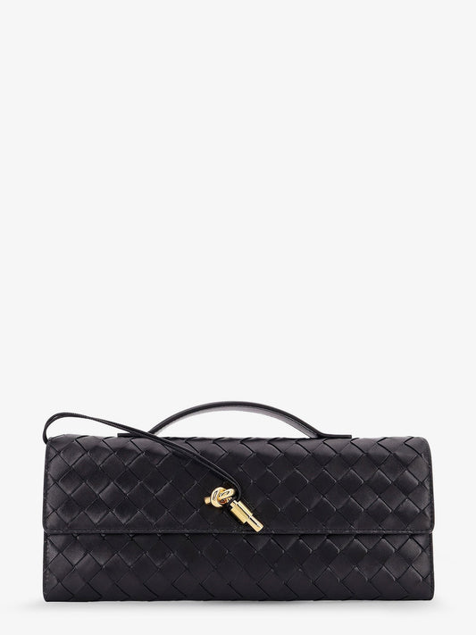 Bottega Veneta Leather Andiamo Clutch with Intrecciato motif