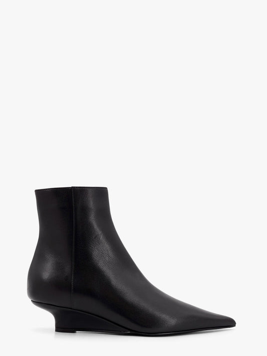 TOTEME Leather ankle boots with wedge heel