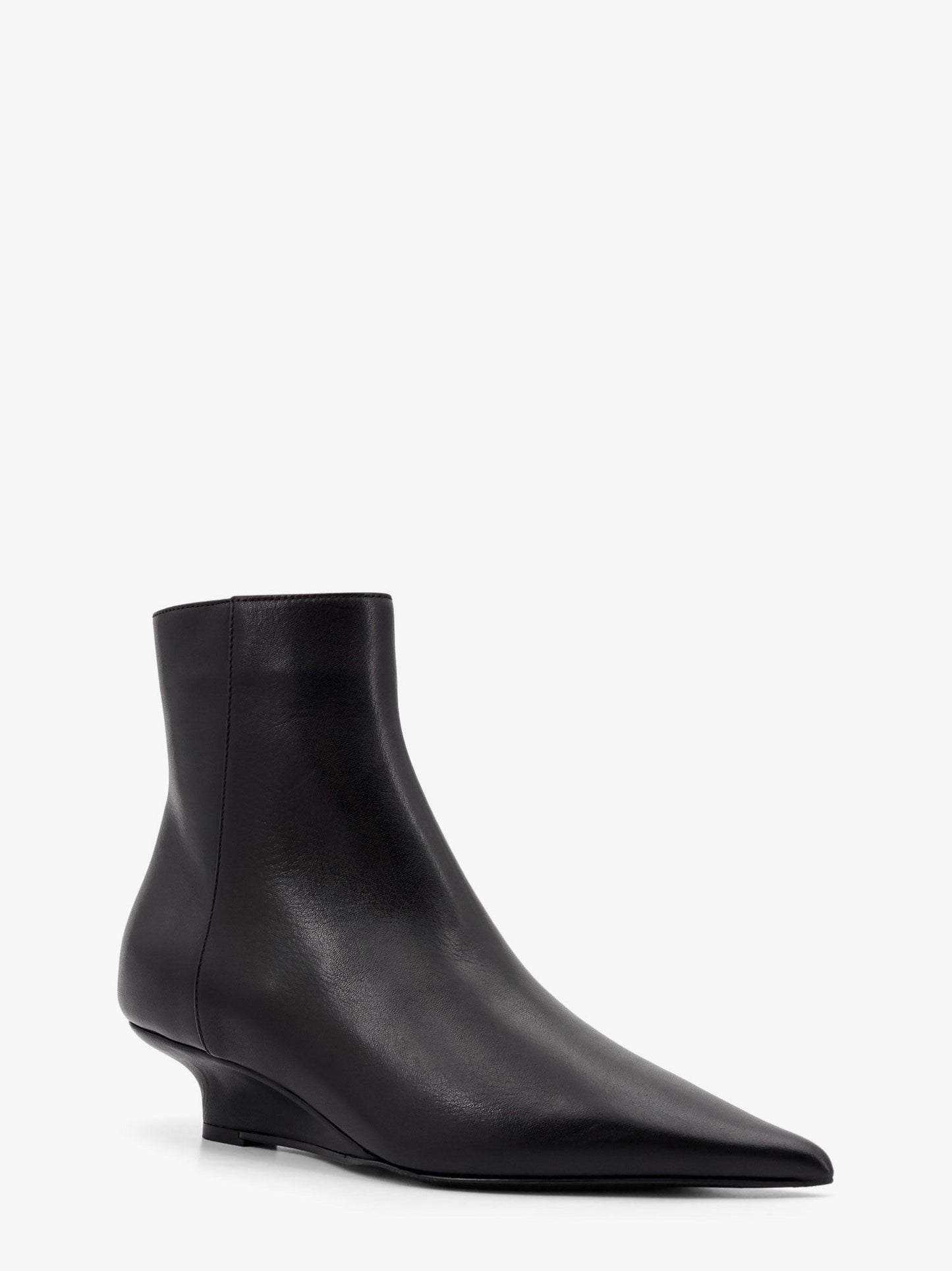 TOTEME Leather ankle boots with wedge heel