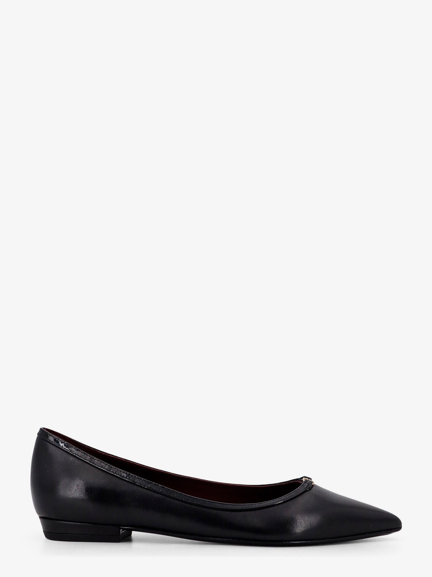 Tory Burch Leather ballerinas with patent leather profile