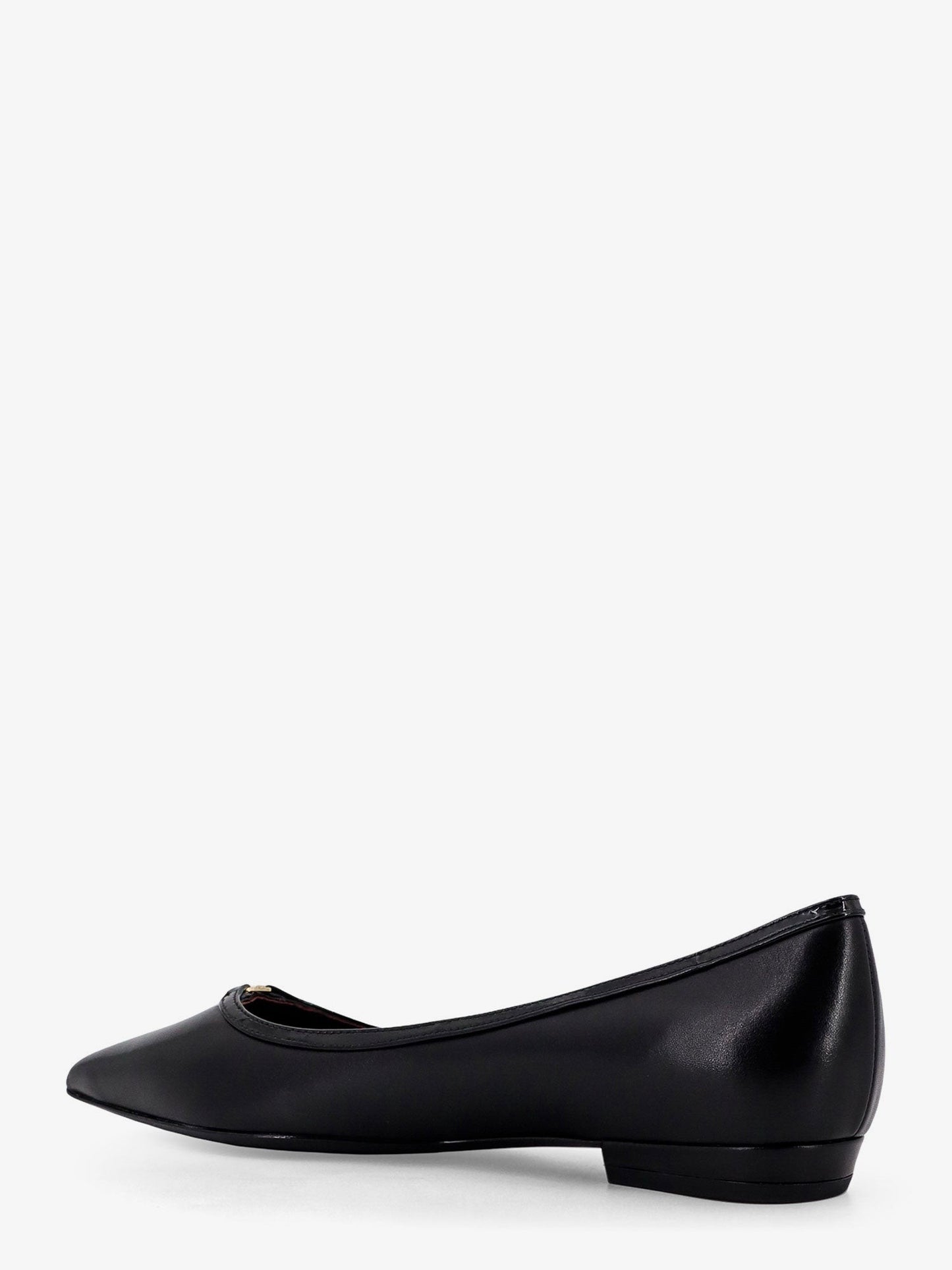Tory Burch Leather ballerinas with patent leather profile