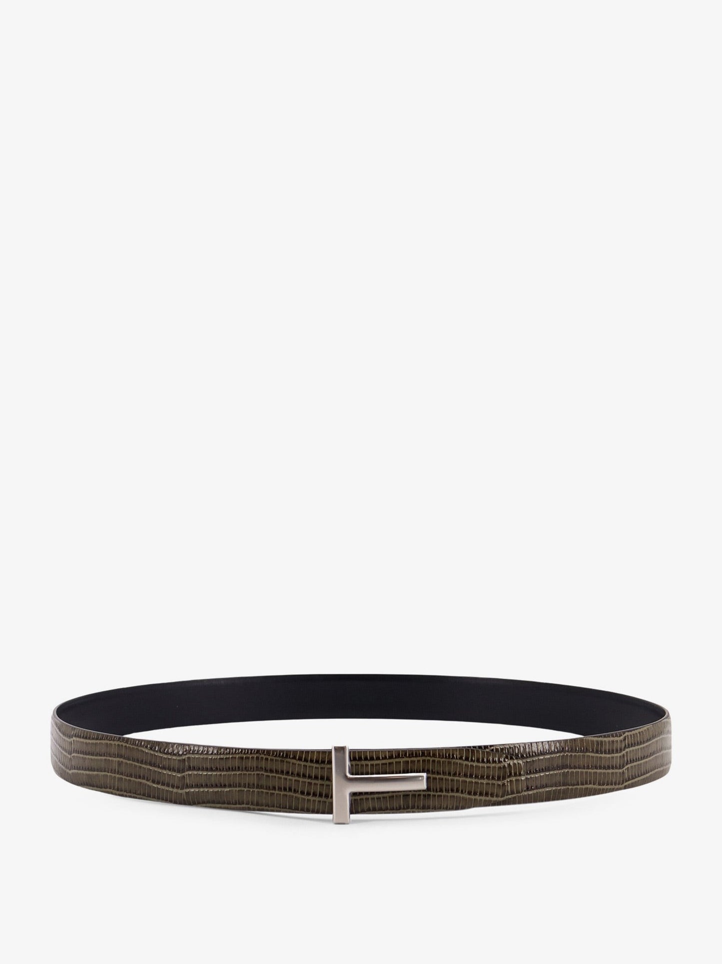 TOM FORD Leather belt with croco effect