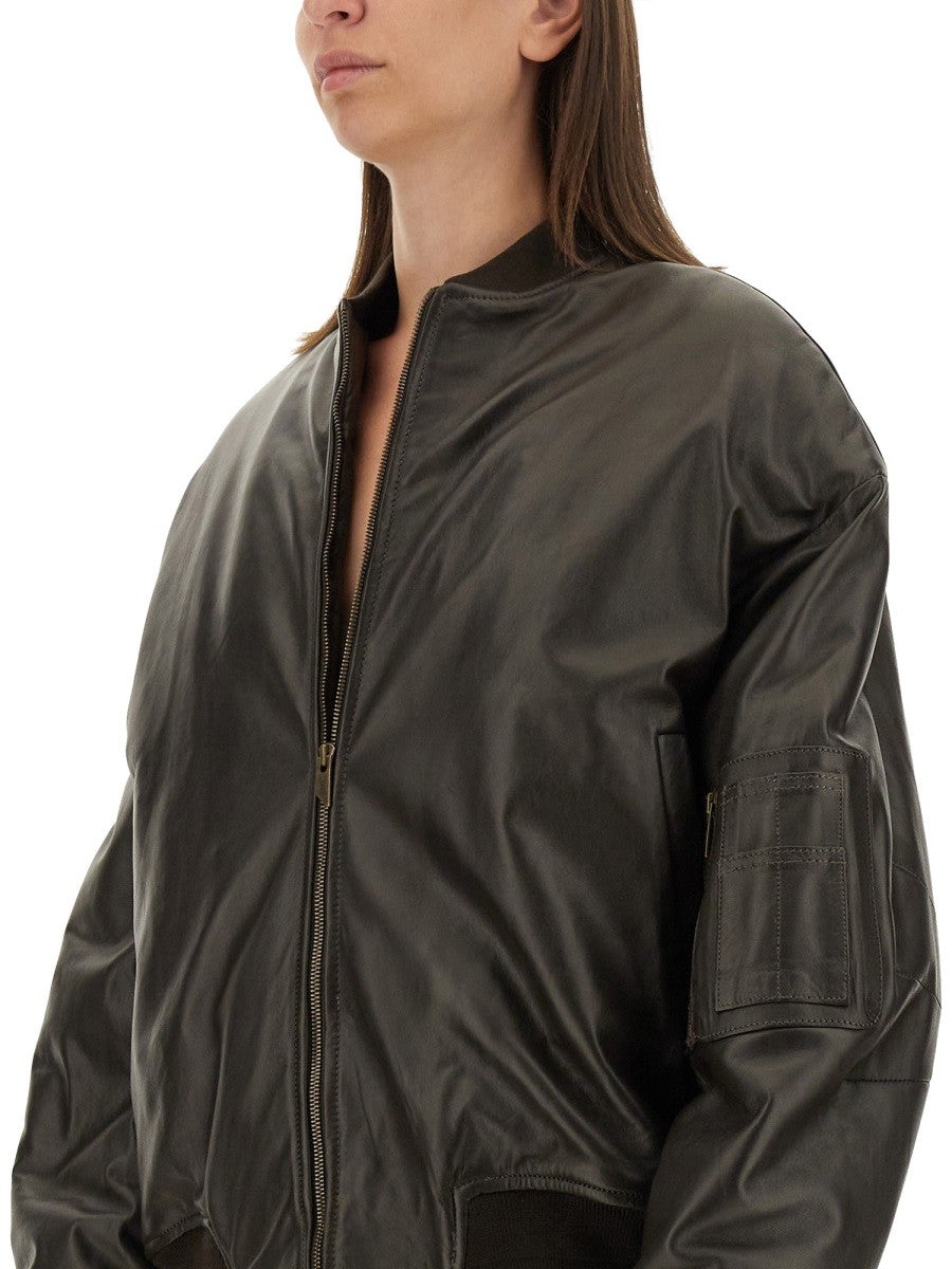 SALVATORE SANTORO LEATHER BOMBER JACKET