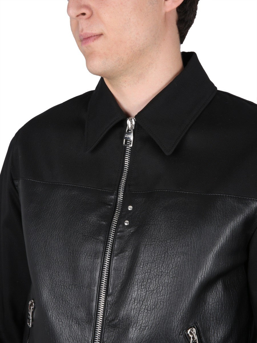 Alexander Mcqueen LEATHER BOMBER JACKET