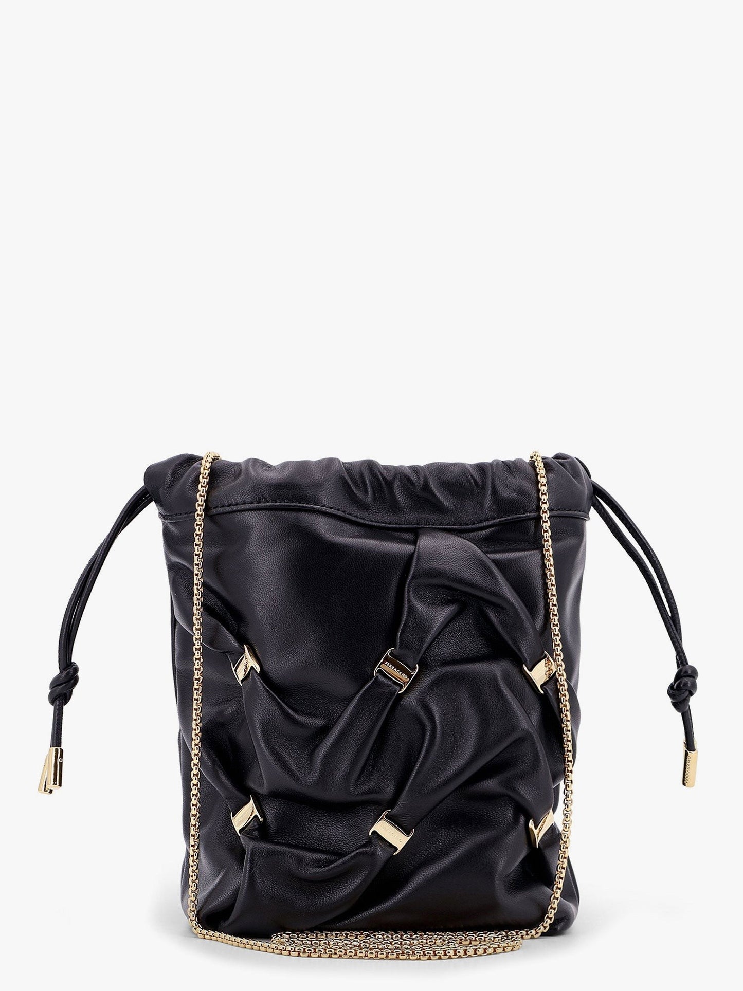 Ferragamo Leather bucket bag with metal details