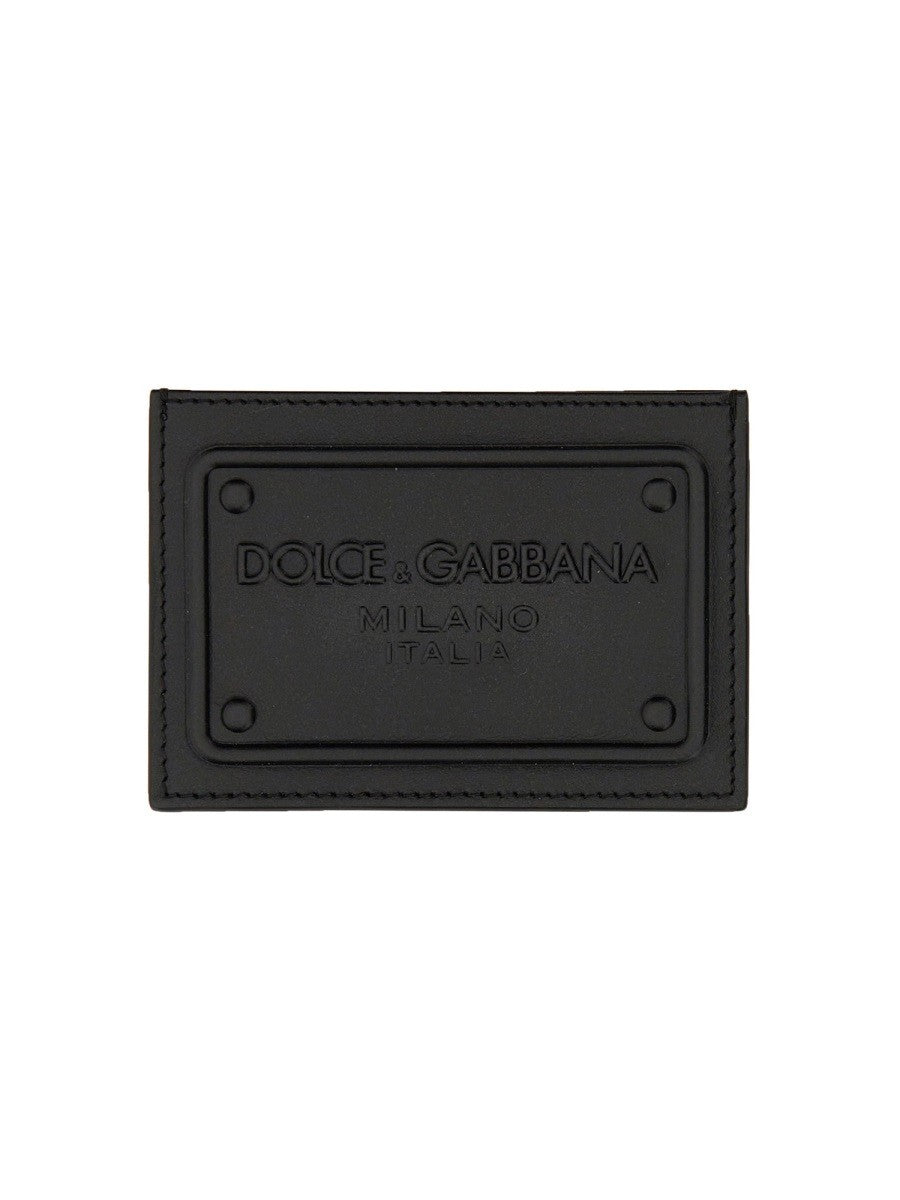 Dolce & Gabbana LEATHER CARD HOLDER WITH LOGO