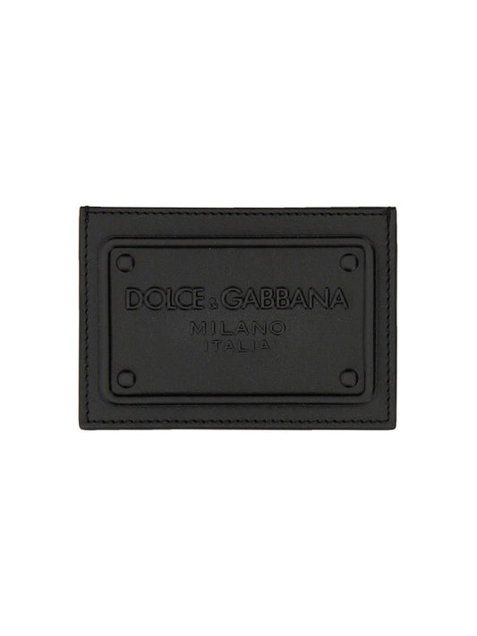 Dolce & Gabbana LEATHER CARD HOLDER WITH LOGO