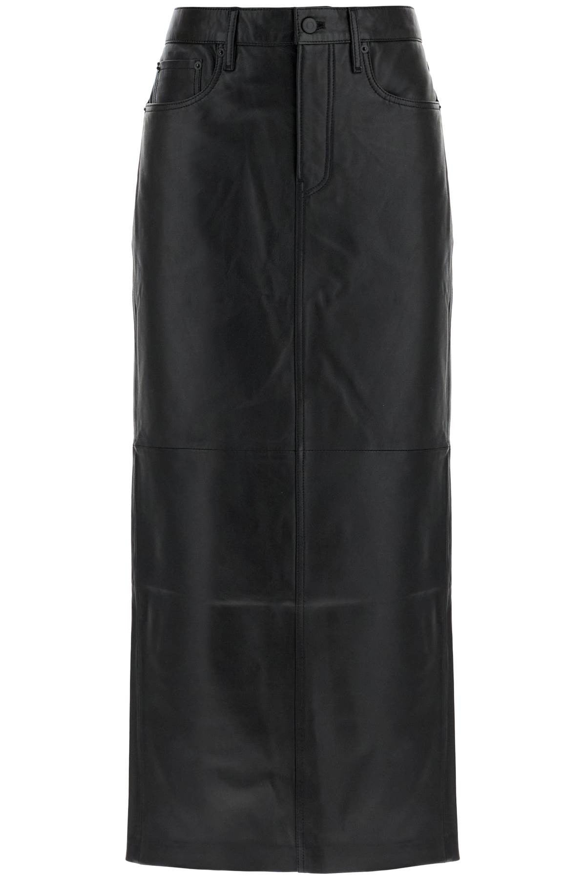 WARDROBE.NYC leather column skirt for women