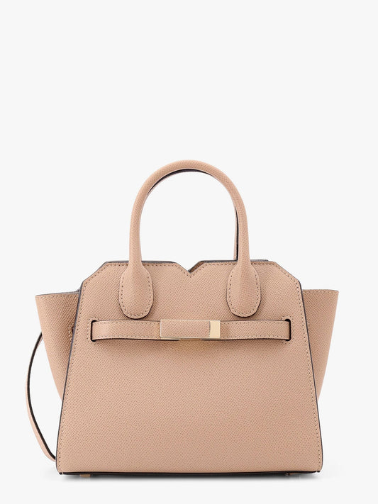 VALEXTRA Leather handbag with frontal walker and strap
