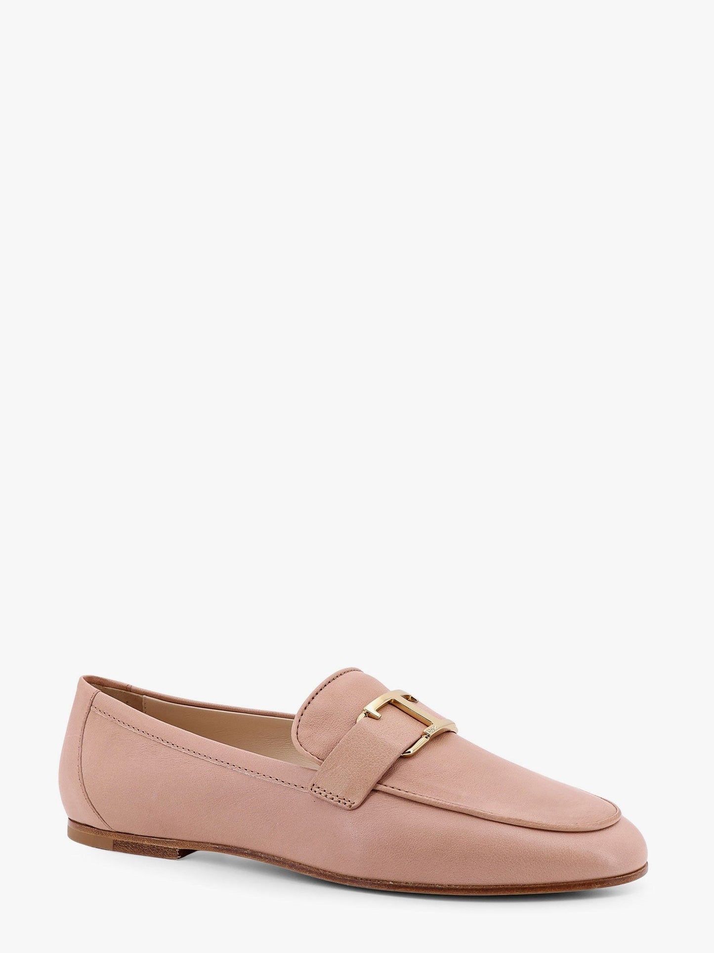 TOD'S Leather loafer with metal detail