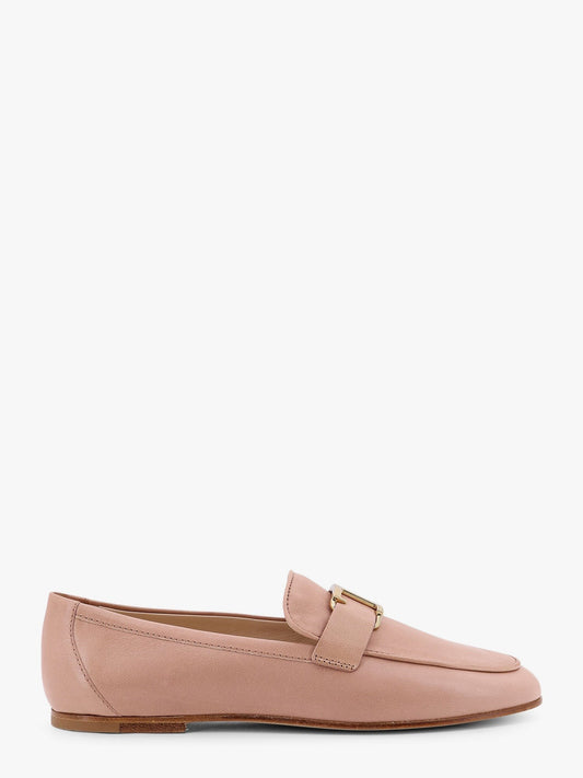 TOD'S Leather loafer with metal detail